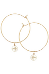 Kobe Pearl Hoop Earrings