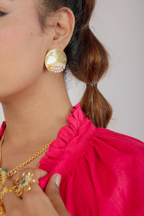 Moti Dhanak Earrings