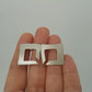 Rovigo-Modern Square Matte Stud Earrings