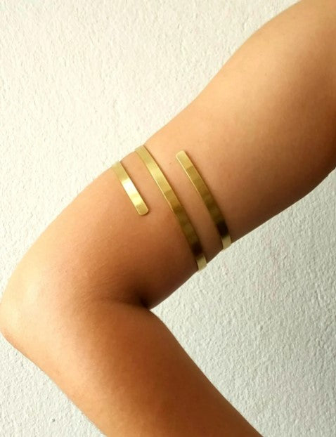 Buy Gold Open Upper Arm Cuff Bracelet Greek Goddess Arm Band Online in  India  Etsy