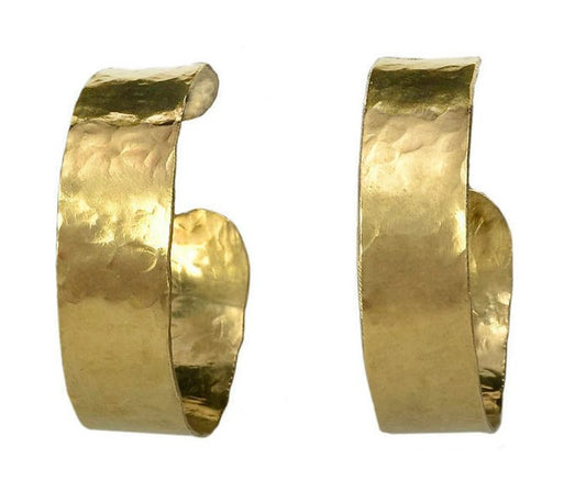 Mantova- Bold Hammered Hoop Earrings