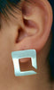 Rovigo-Modern Square Matte Stud Earrings