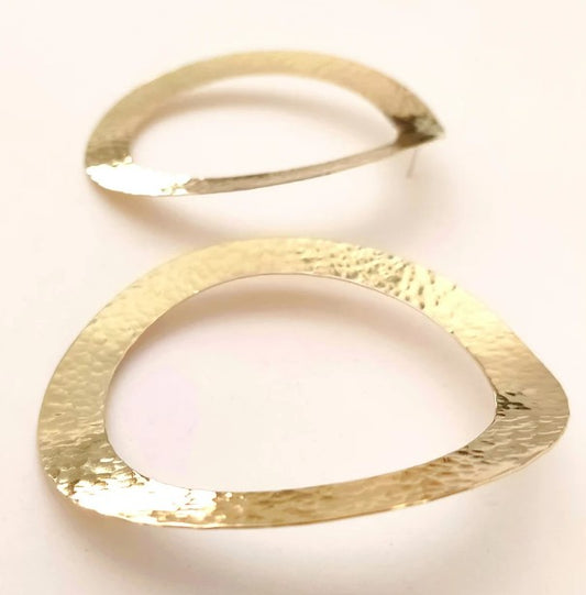 Mazara- Tribal Giant Disc Hoop Earrings