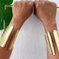 Aversa-Gold extra wide cuff bracelet, armor huge forearm cuff bracelet