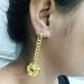 Roman Evil Eye Chain Earrings